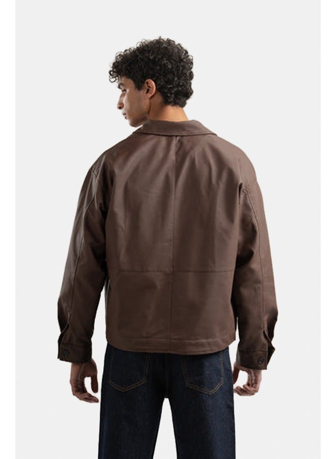 ASTK Cropped Leather Jacket - Image 1